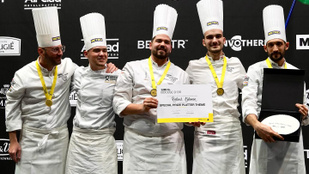 A legjobb tál különdíját nyerte a magyar csapat a Bocuse d'Or döntőjén