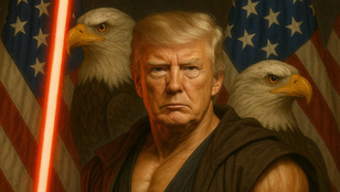 Donald Trump levetette a páparuháját, fénykarddal a kezében üzent a baloldalnak