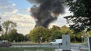 Egy csarnoképület gyulladt ki Mezőhegyesen