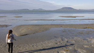 Drámai képek érkeztek a Balatonról, messze be lehet sétálni