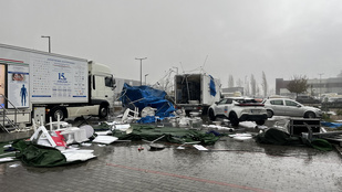 Teljesen szétverte a vihar a mozgó szűrővizsgálat eszközeit Kecskeméten