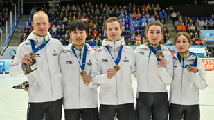 Bronzérmes a magyar vegyes váltó a rövidpályás gyorskorcsolya Eb-n